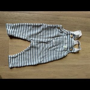 ZARA Striped Terry Overalls